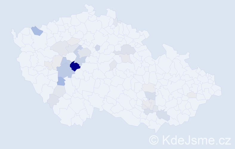 Příjmení: 'Kozohorská', počet výskytů 142 v celé ČR