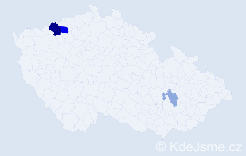 Příjmení: 'Honska', počet výskytů 12 v celé ČR