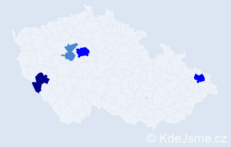 Příjmení: 'Michnicová', počet výskytů 9 v celé ČR