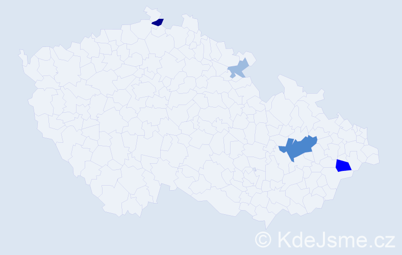 Příjmení: 'Vasilopulos', počet výskytů 10 v celé ČR