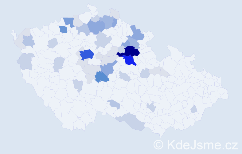 Příjmení: 'Brzek', počet výskytů 168 v celé ČR