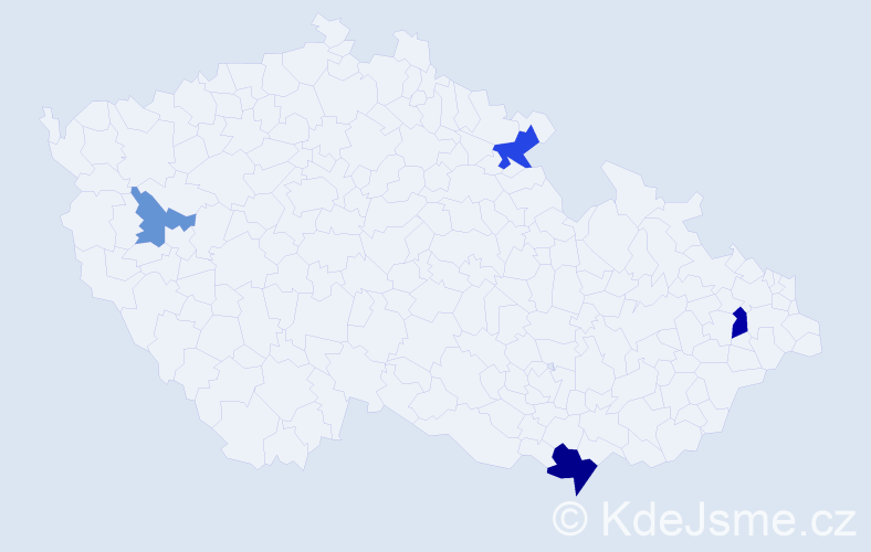 Příjmení: 'Mcleod', počet výskytů 8 v celé ČR