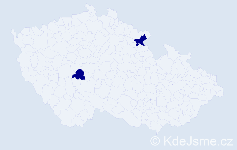 Příjmení: 'Kostyšyn', počet výskytů 2 v celé ČR