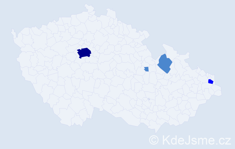 Příjmení: 'Töglová', počet výskytů 7 v celé ČR
