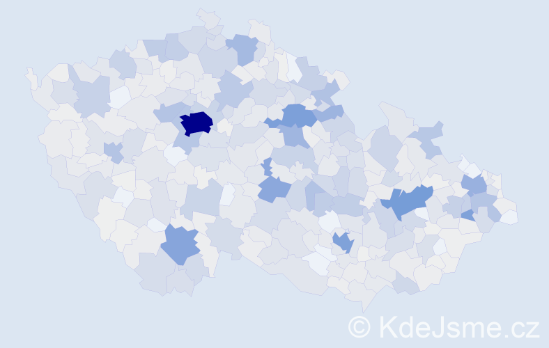 Příjmení: 'Petr', počet výskytů 3791 v celé ČR