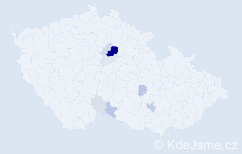 Příjmení: 'Pilerová', počet výskytů 28 v celé ČR