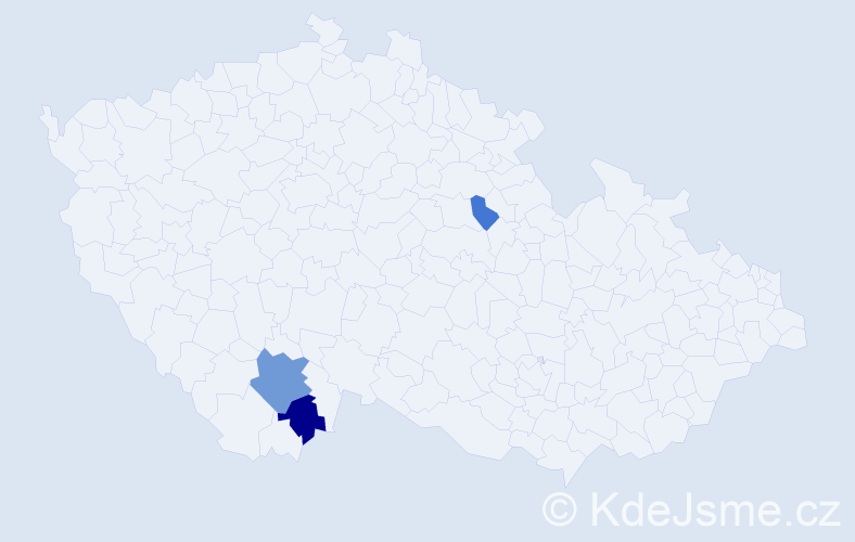 Příjmení: 'Vinzenc', počet výskytů 7 v celé ČR