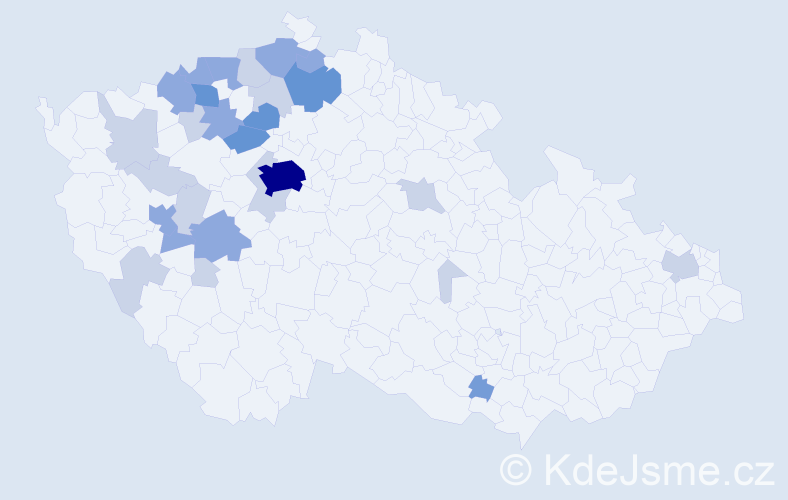 Příjmení: 'Aksamitová', počet výskytů 67 v celé ČR