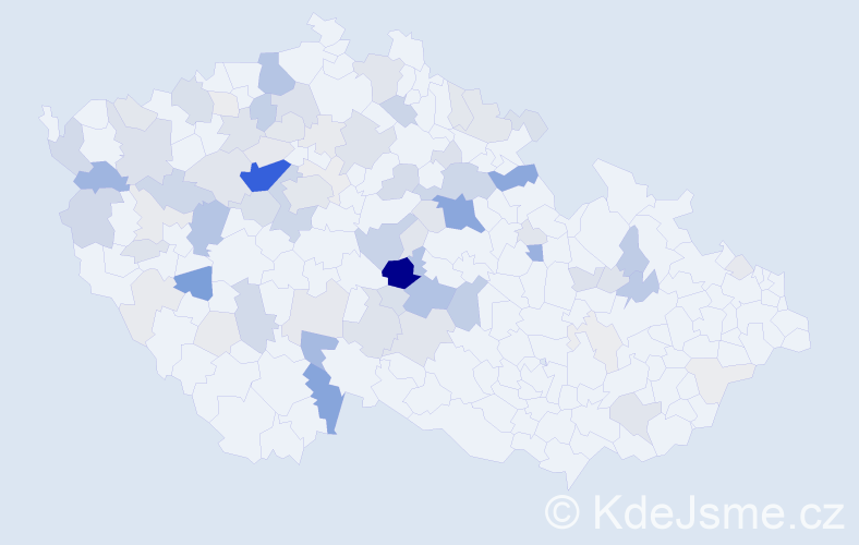 Příjmení: 'Vosyka', počet výskytů 308 v celé ČR