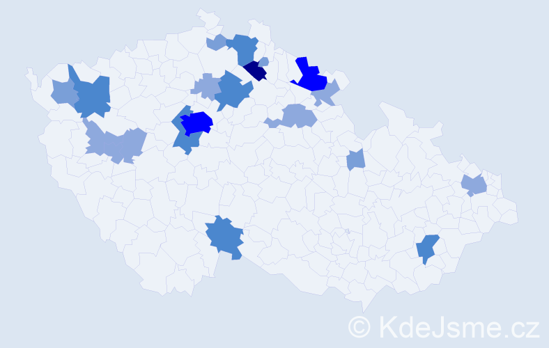 Příjmení: 'Sunek', počet výskytů 50 v celé ČR