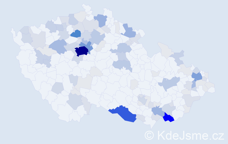 Příjmení: 'Stanislavová', počet výskytů 349 v celé ČR