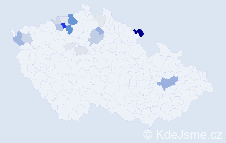 Příjmení: 'Tietze', počet výskytů 59 v celé ČR