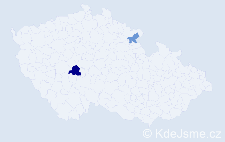 Příjmení: 'Kostyšyn', počet výskytů 2 v celé ČR