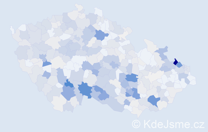 Příjmení: 'Boček', počet výskytů 1833 v celé ČR