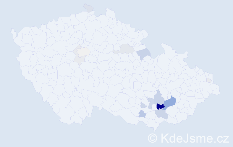 Příjmení: 'Kremz', počet výskytů 38 v celé ČR