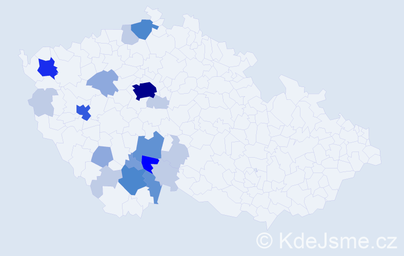 Příjmení: 'Faflík', počet výskytů 62 v celé ČR