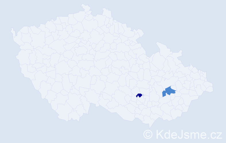 Příjmení: 'Kutlachová', počet výskytů 4 v celé ČR