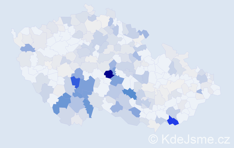 Příjmení: 'Prášek', počet výskytů 998 v celé ČR