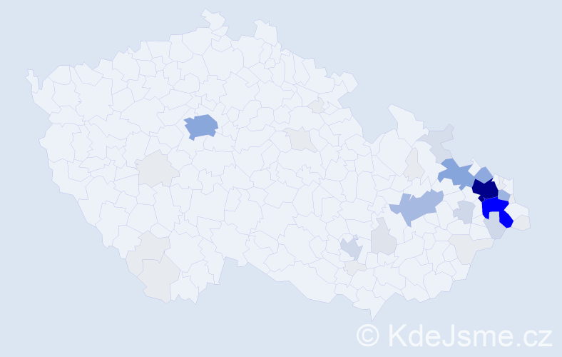 Příjmení: 'Musálková', počet výskytů 194 v celé ČR