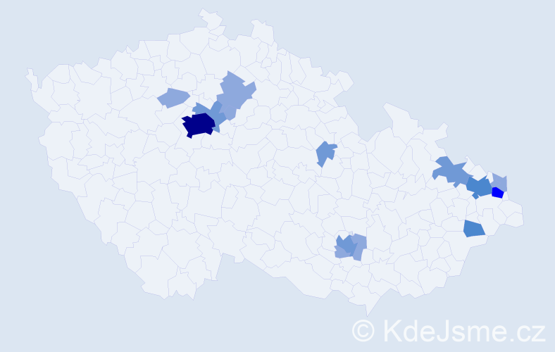 Příjmení: 'Kulpa', počet výskytů 30 v celé ČR