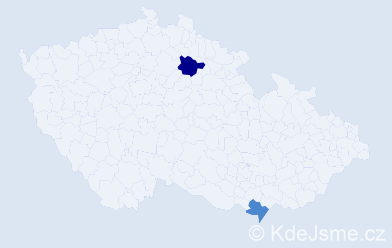 Příjmení: 'Kicelová', počet výskytů 4 v celé ČR