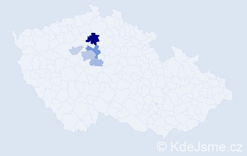 Příjmení: 'Korint', počet výskytů 19 v celé ČR