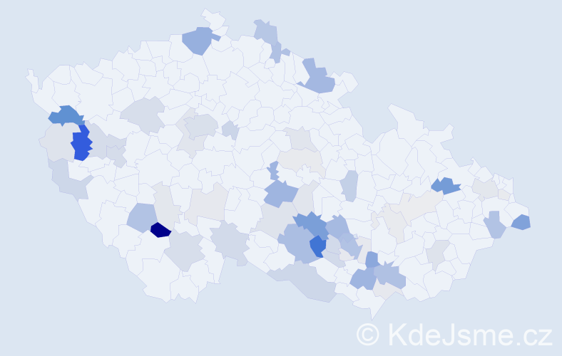 Příjmení: 'Kolesa', počet výskytů 187 v celé ČR