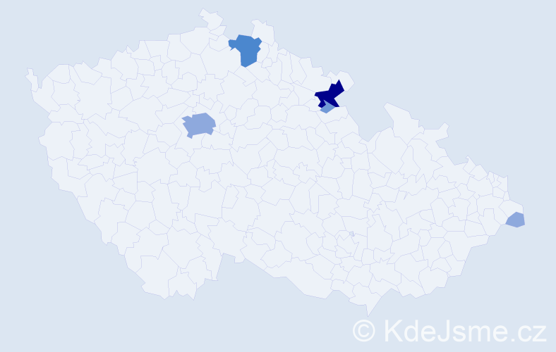 Příjmení: 'Rohulán', počet výskytů 13 v celé ČR