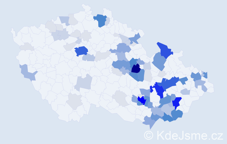Příjmení: 'Holomek', počet výskytů 394 v celé ČR
