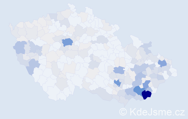 Příjmení: 'Janča', počet výskytů 1030 v celé ČR
