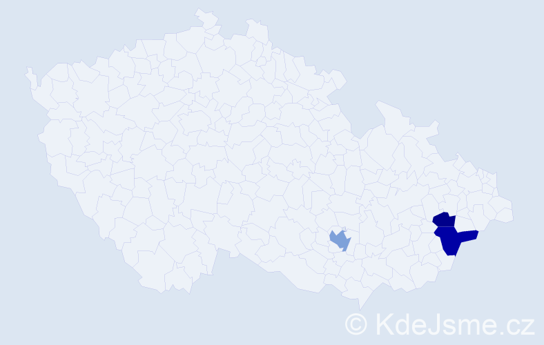 Příjmení: 'Leckéši', počet výskytů 8 v celé ČR