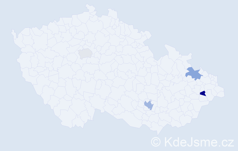Příjmení: 'Crisp', počet výskytů 5 v celé ČR