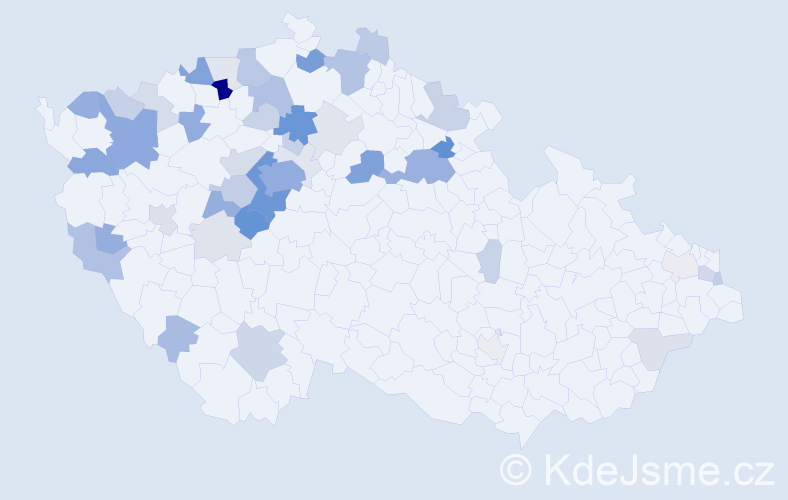 Příjmení: 'Zavázalová', počet výskytů 154 v celé ČR