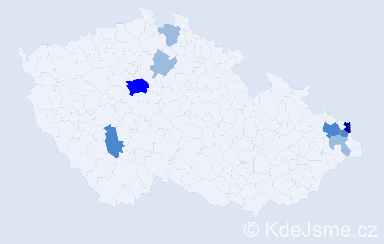 Příjmení: 'Sobeková', počet výskytů 16 v celé ČR