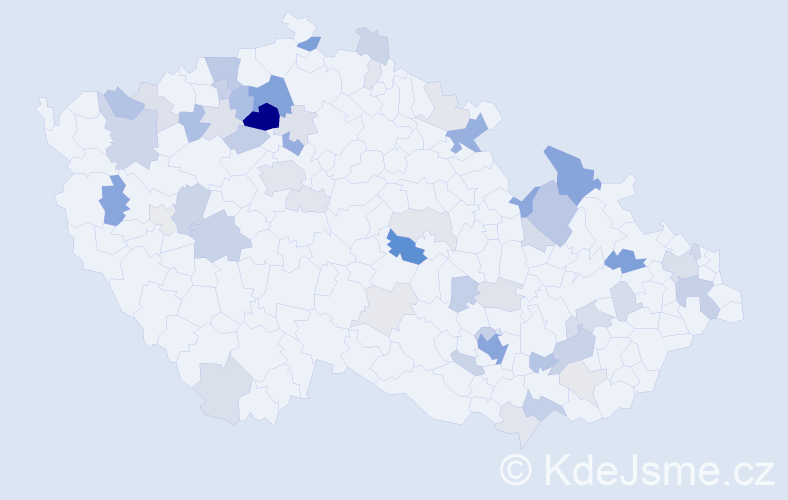 Příjmení: 'Job', počet výskytů 154 v celé ČR
