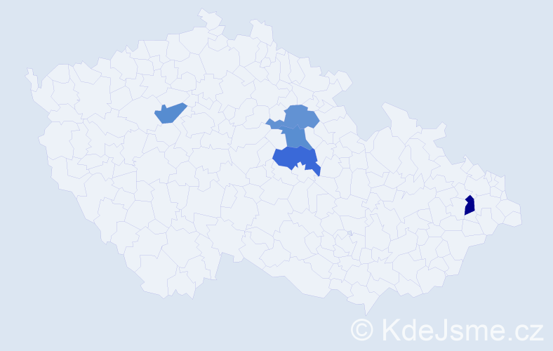 Příjmení: 'Jerguš', počet výskytů 5 v celé ČR
