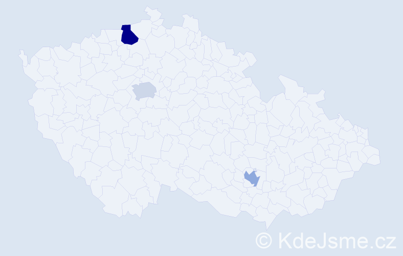Příjmení: 'Stakh', počet výskytů 4 v celé ČR