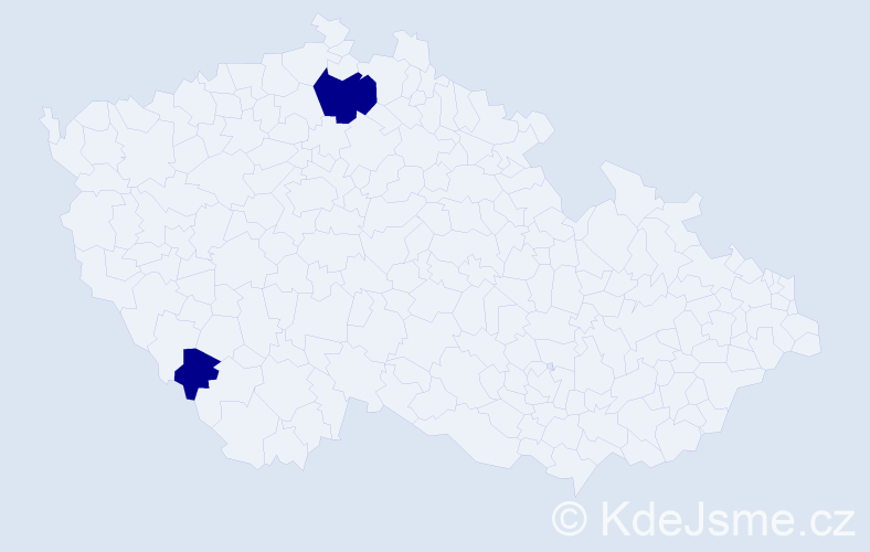 Příjmení: 'Seidendorfová', počet výskytů 2 v celé ČR