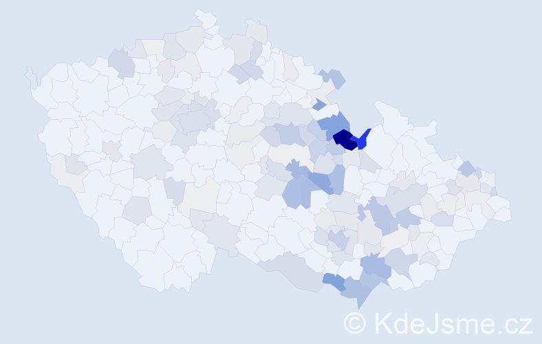 Příjmení: 'Kosková', počet výskytů 550 v celé ČR