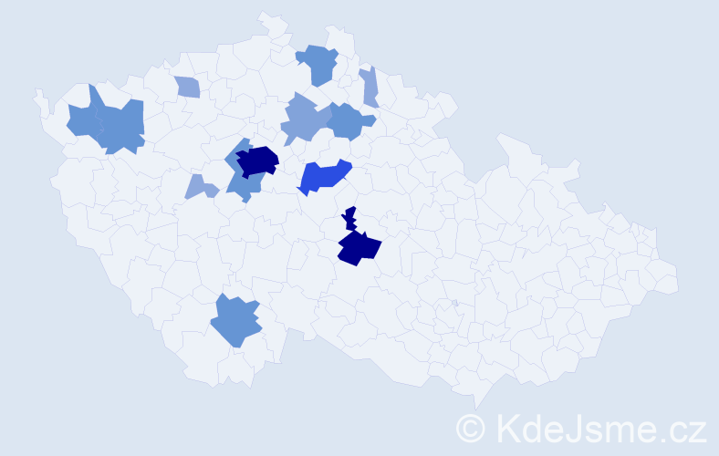 Příjmení: 'Heppnerová', počet výskytů 44 v celé ČR