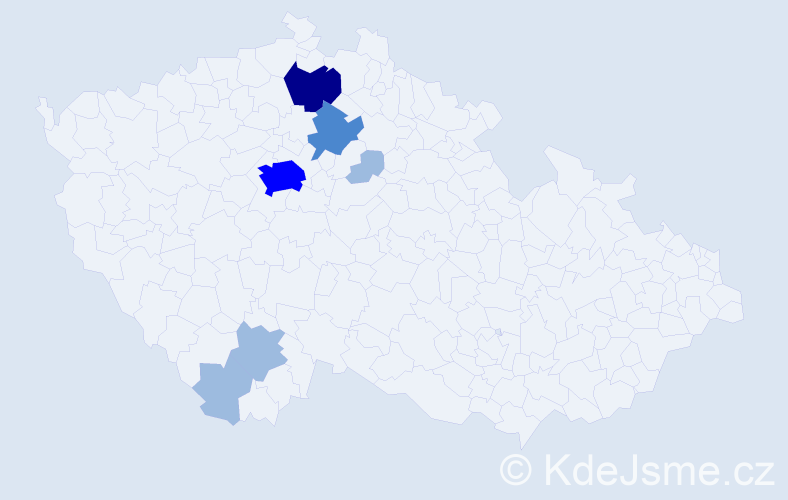 Příjmení: 'Zemjánková', počet výskytů 12 v celé ČR