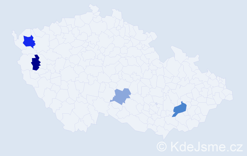Příjmení: 'Koblen', počet výskytů 7 v celé ČR