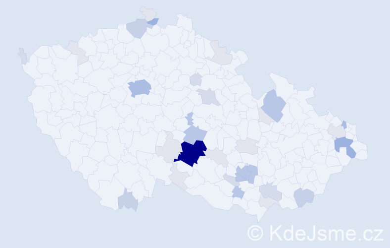 Příjmení: 'Pípová', počet výskytů 106 v celé ČR