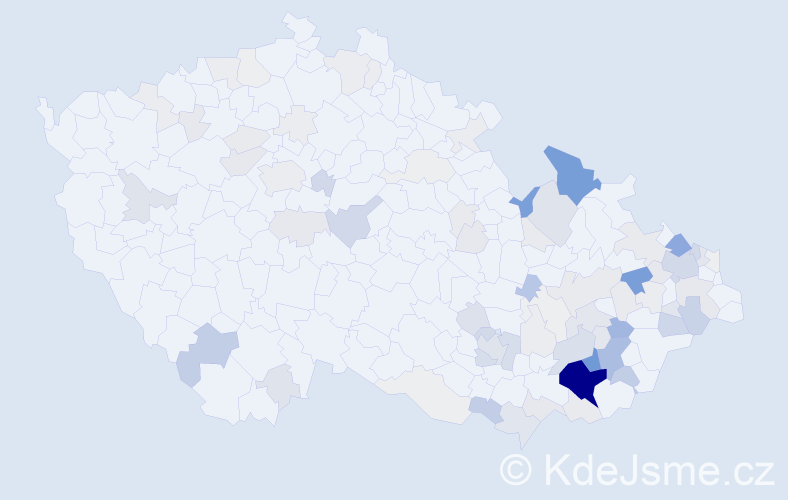 Příjmení: 'Lapčík', počet výskytů 350 v celé ČR