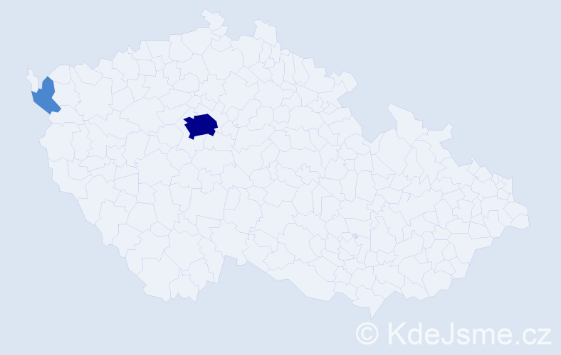 Příjmení: 'Frlička', počet výskytů 4 v celé ČR