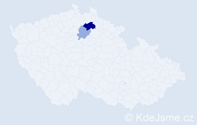 Příjmení: 'Prokurát', počet výskytů 8 v celé ČR