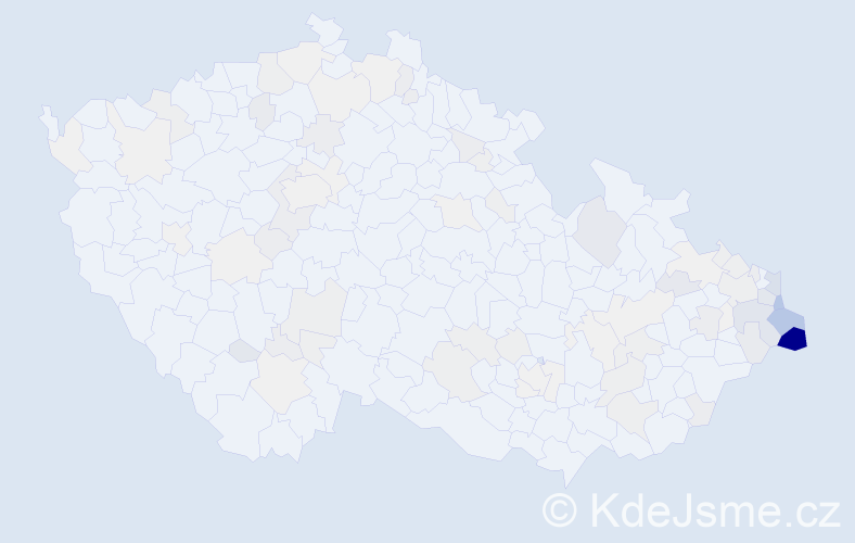 Příjmení: 'Bojko', počet výskytů 398 v celé ČR