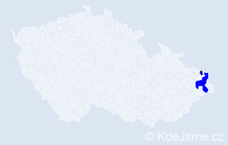 Příjmení: 'Dziwiszová', počet výskytů 5 v celé ČR