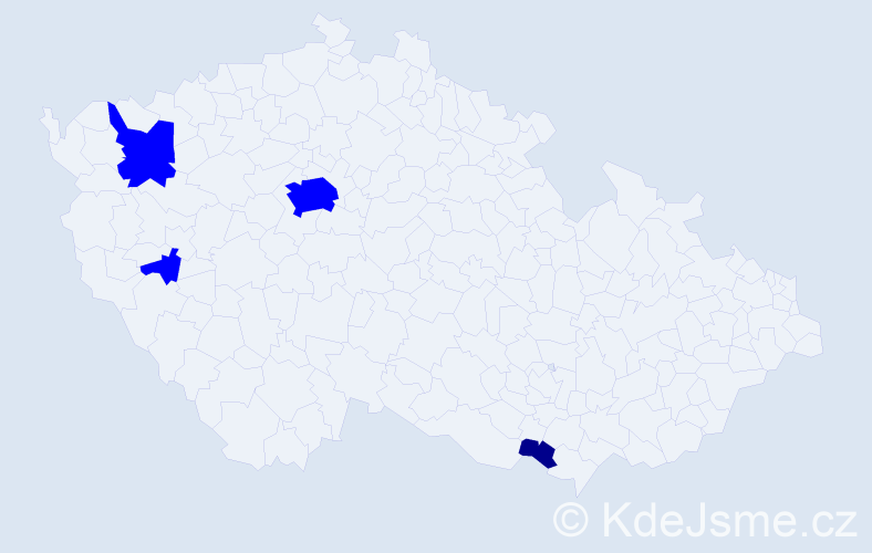 Příjmení: 'Aldridge', počet výskytů 5 v celé ČR