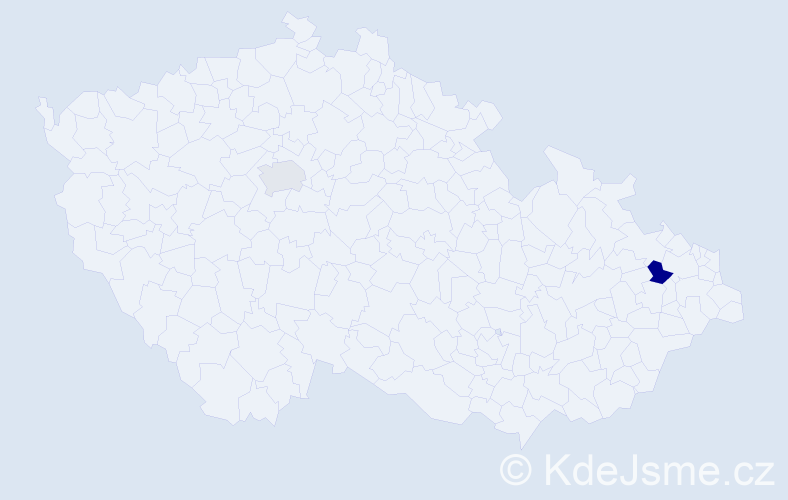 Příjmení: 'Tejeda', počet výskytů 5 v celé ČR